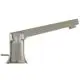 Waschtischarmatur von Ideal Standard in Silber mit einem langen, flachen Auslauf und einem seitlichen Hebel zur Temperatur- und Wassersteuerung.
